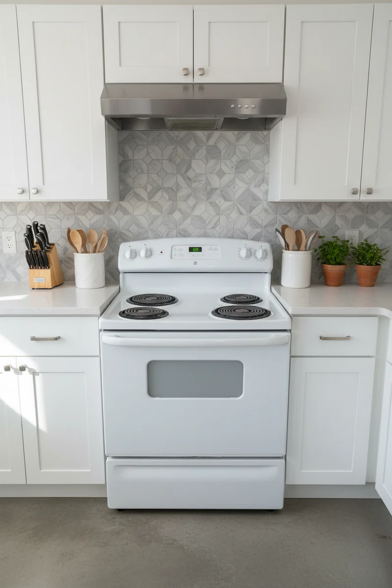 GE 30'' Cuisinière Serpentin- Blanc - Reconditionné
