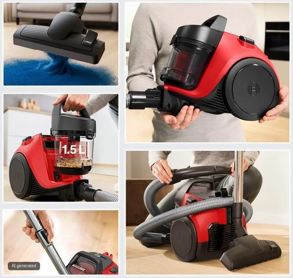 Série 2, Aspirateur sans sac, Rouge BOSCH BGC05RD2H