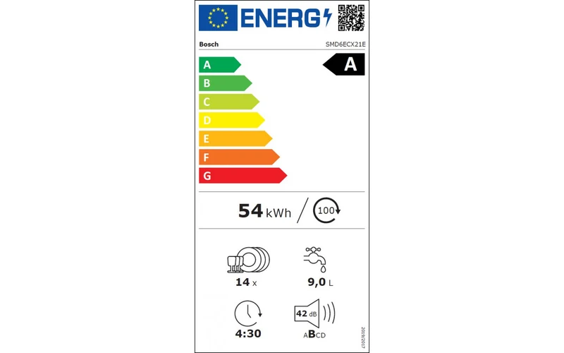 Série 6, Lave-vaisselle tout intégrable, 60 cm BOSCH SMD6ECX21E