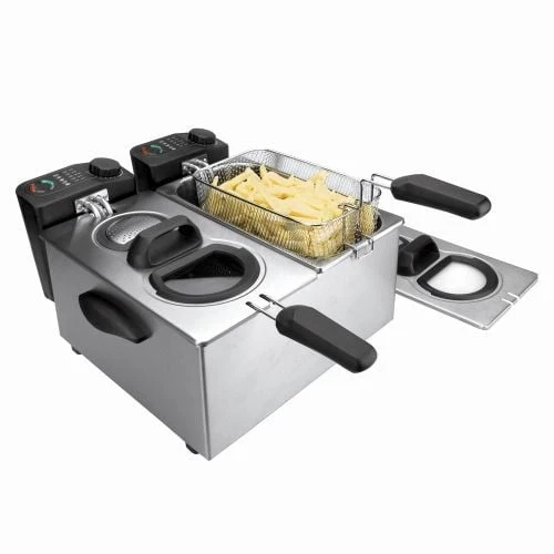 Friteuse électrique 7 litres double bacs