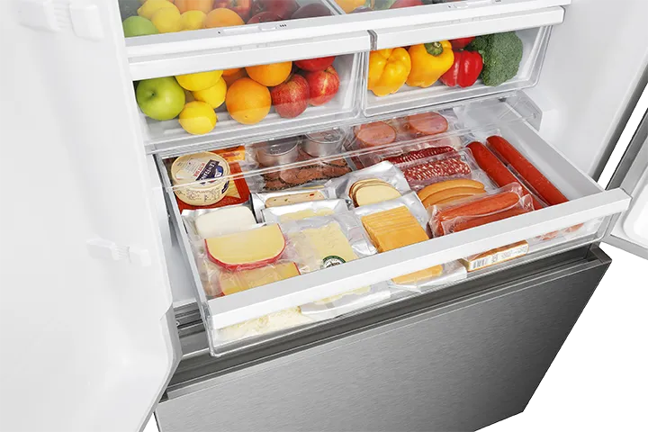 Hisense 36 po 26.6 pi cu. Réfrigérateur - Inox - RF27A3FSE - Boîte ouverte