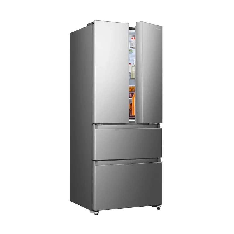 Hisense 28 po 14,8 pi.cu. Réfrigérateur à 4 battants - inox -RF15A4CSE - Boîte ouverte