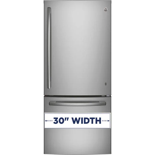 GE 30'' 21 pi.cu. - Réfrigérateur Congélateur Inférieur - Energy star®- Inox -GDE21DYRK - Boîte ouverte
