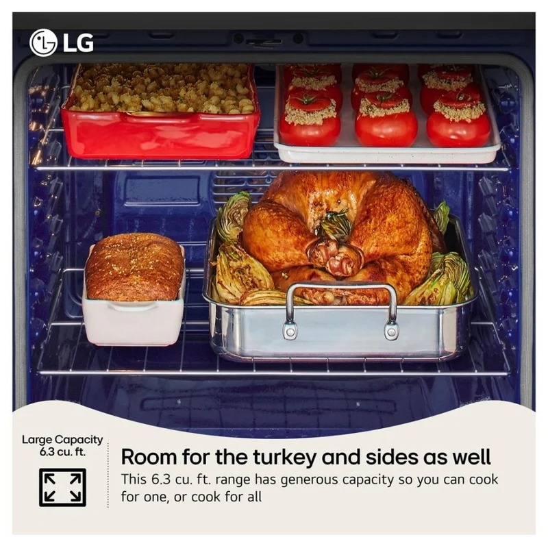 LG 30''6.3 cu. ft. LRGN6323Y - Cuisinière à Gaz - Inox - LRGN6325X-Boîte Ouverte