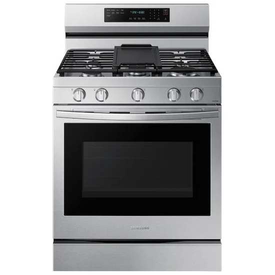 Samsung 30" 6 pi.cu. Cuisinière à gaz - intelligente - inox - NX60A6511SS - Boîte ouverte