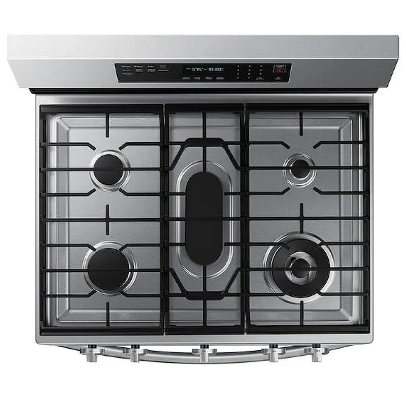 Samsung 30" 6 pi.cu. Cuisinière à gaz - intelligente - inox - NX60A6511SS - Boîte ouverte