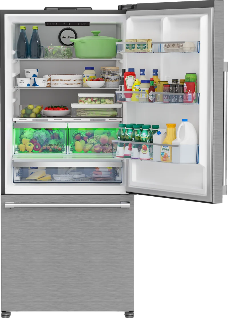 beko 30'' 18 pi cu Réfrigérateur Congélateur Inférieur - Profondeur Comptoir - Inox - BFBD30216SS - NEUF