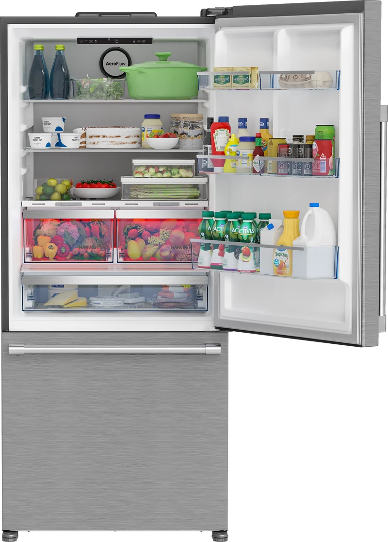 beko 30'' 18 pi cu Réfrigérateur Congélateur Inférieur - Profondeur Comptoir - Inox - BFBD30216SS - NEUF