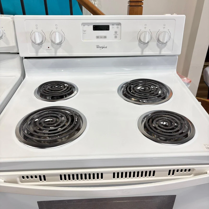 Whirlpool 30'' Cuisinière Serpentin- Blanc - Reconditionné