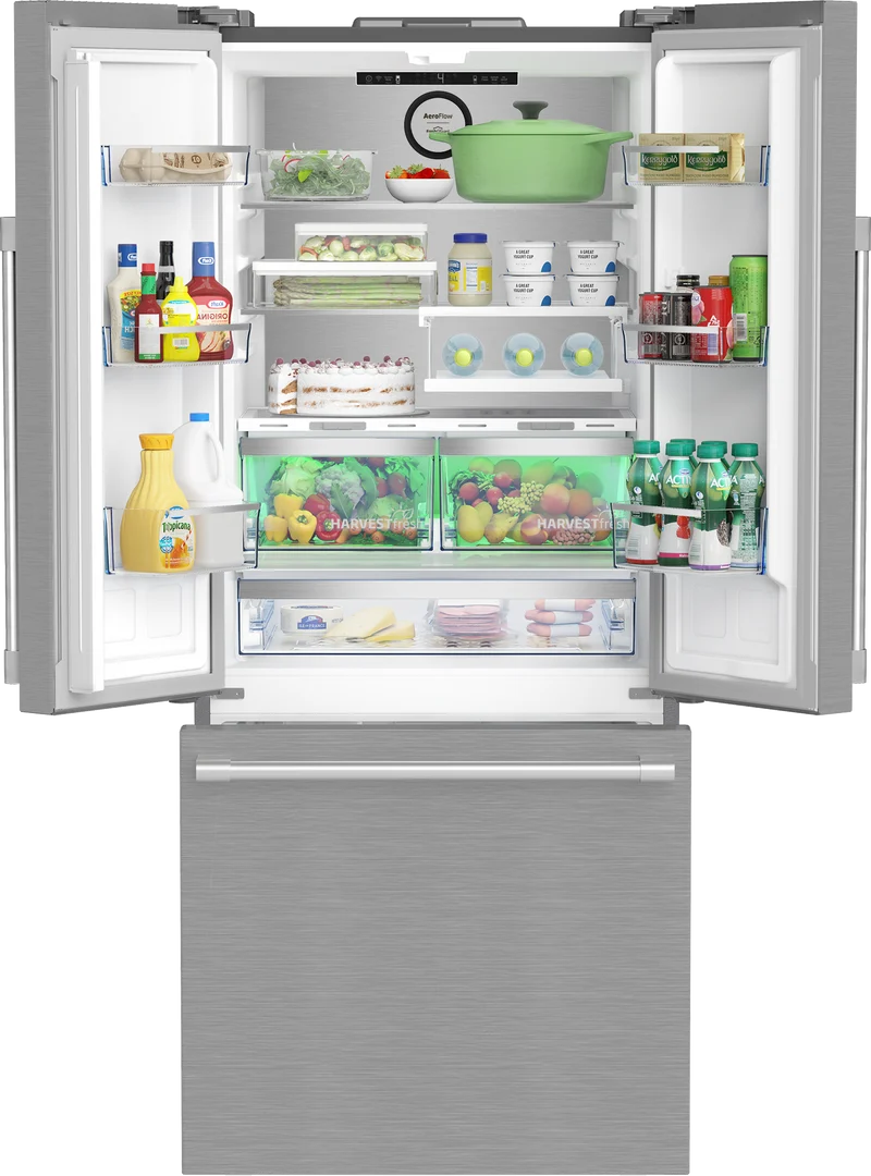 beko 30'' 18 pi cu Réfrigérateur - HarvestFreshTM - Inox - BFFD30216SSIM - NEUF