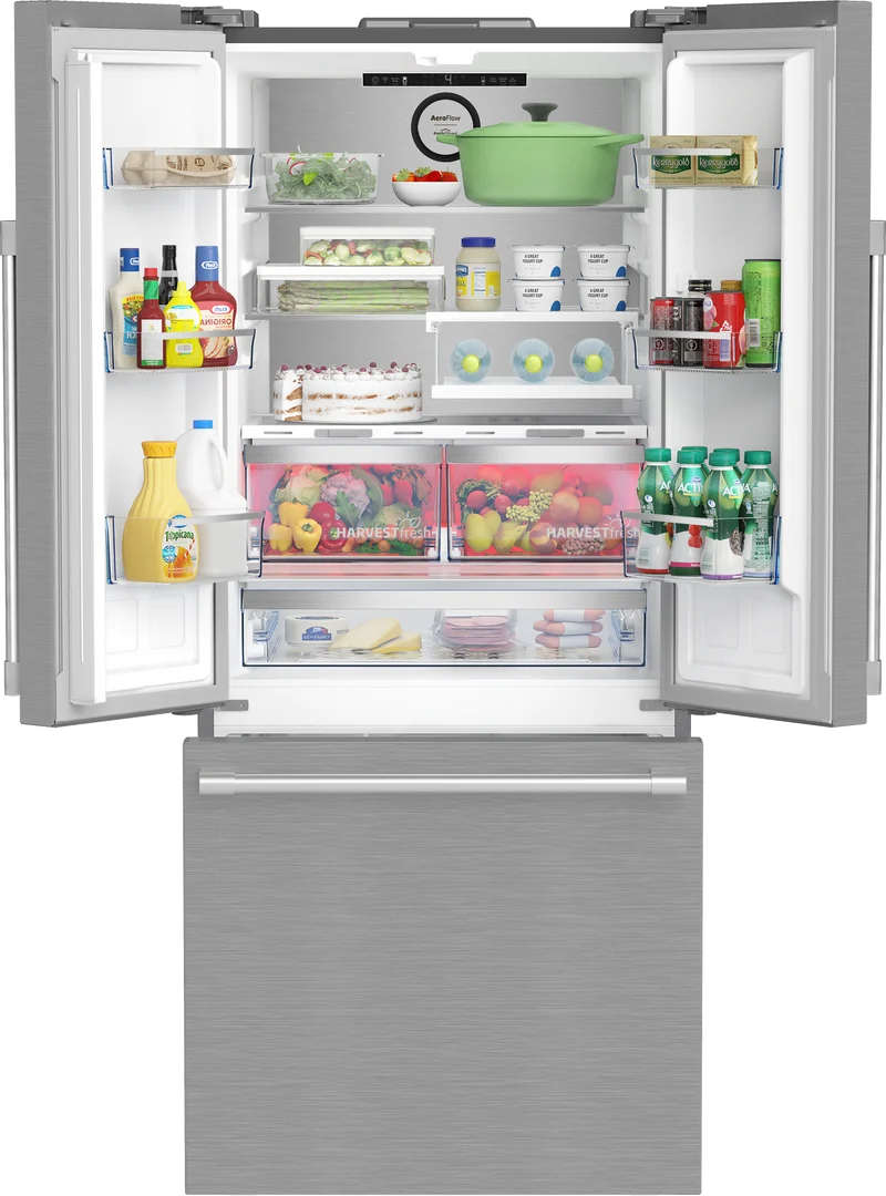 beko 30'' 18 pi cu Réfrigérateur - HarvestFreshTM - Inox - BFFD30216SSIM - NEUF