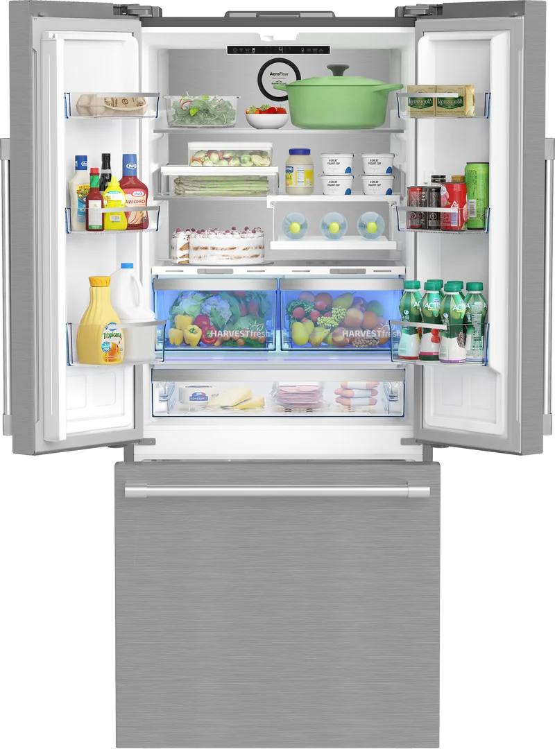 beko 30'' 18 pi cu Réfrigérateur - HarvestFreshTM - Inox - BFFD30216SSIM - NEUF