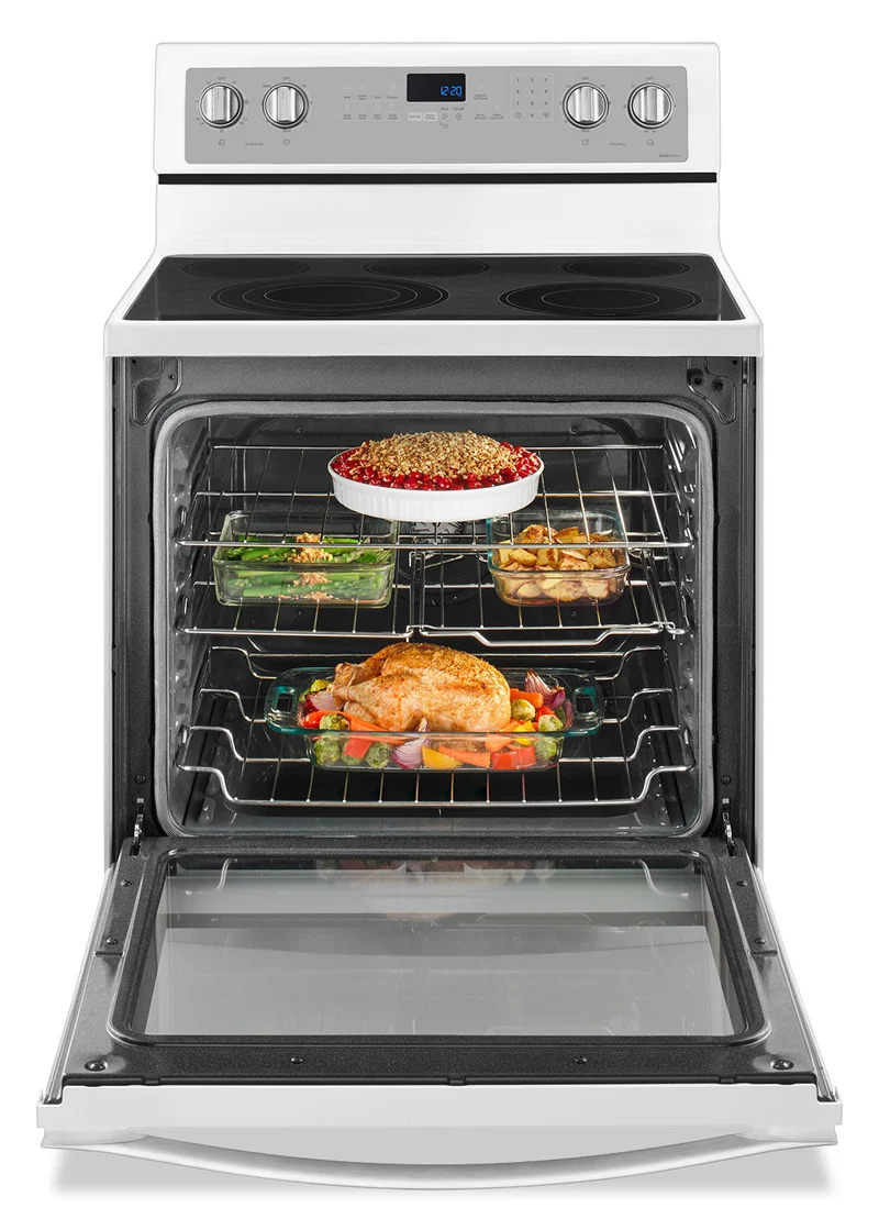 Whirlpool 30'' 6.4 pi cu Cuisinière convection véritable - blanc- YWFE745H0FH - Boîte Ouverte
