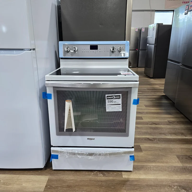 Whirlpool 30'' 6.4 pi cu Cuisinière convection véritable - blanc- YWFE745H0FH - Boîte Ouverte