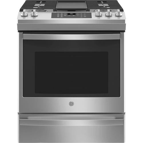 GE 30'' 5.6 pi cu Cuisinière à gaz encastrée - four à convection autonettoyant - acier inoxydable - JCGS760SPSS - boîte ouverte