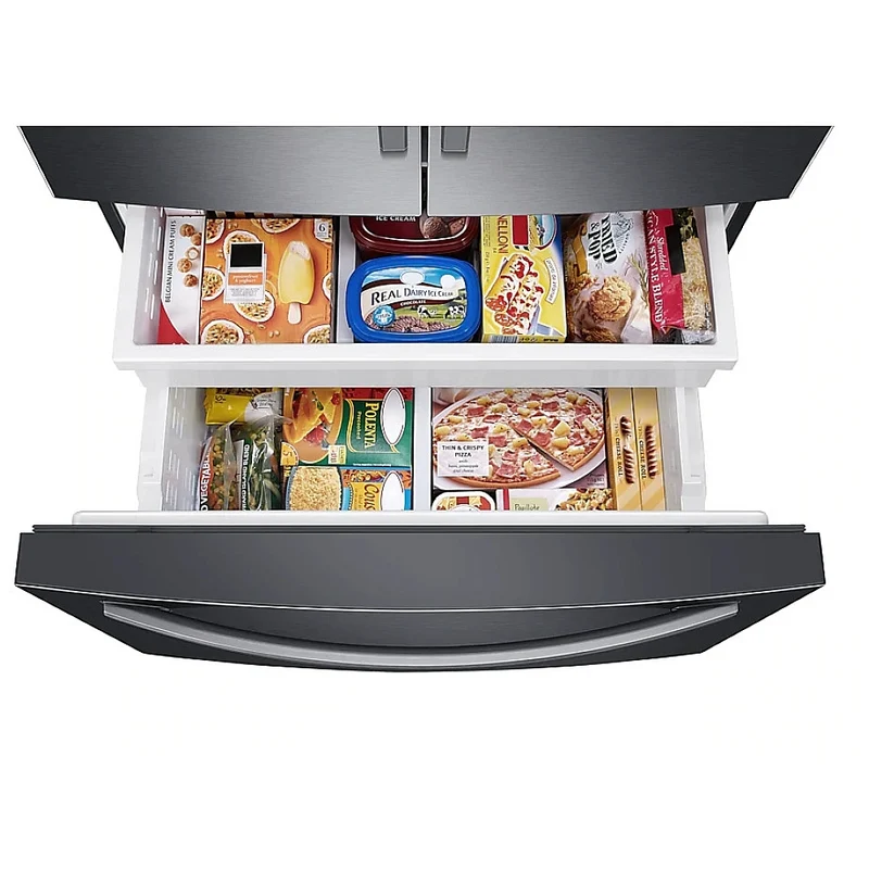 Samsung 36'' 28 pi cu. Réfrigérateur à portes françaises et Twin Cooling Plus™ - inox - RF27T5201SG - boîte ouverte