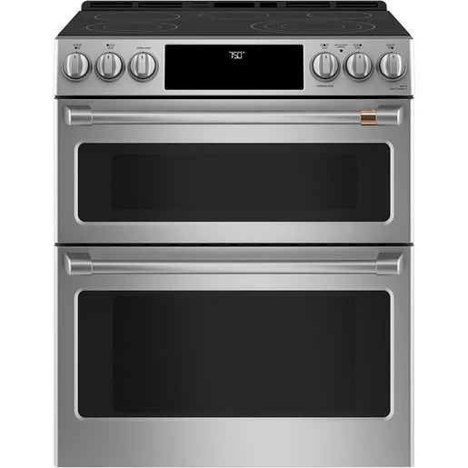 Café 30'' 6.7 pi cu Cuisinière Double - Convection - Cuisson Air Chaud - WiFi - Convectioin Véritable - Inox - CCES750P2MSI - Boîte Ouverte