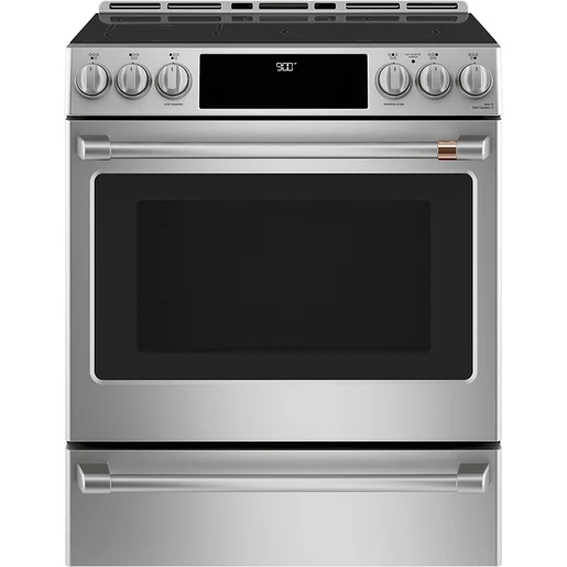 Café 30'' 5.7 pc Cuisinière Induction - Friture à air - Tiroir Chauffant - Convection Véritable - Inox - CCHPS900P2MSI - Boîte Ouverte