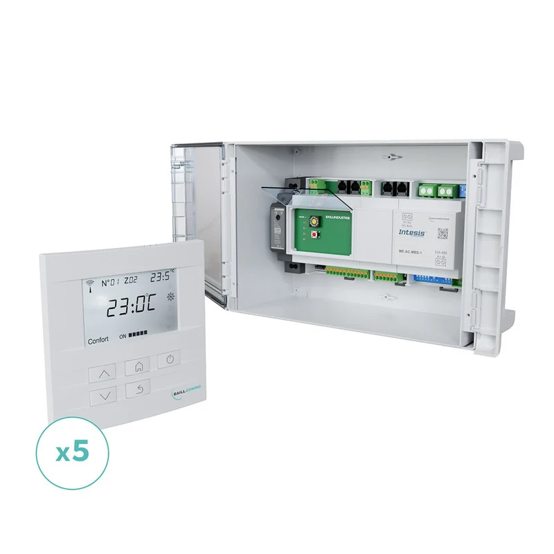 Kit de régulation BAILLZONING à 5 zones thermostats Blancs