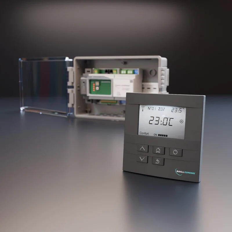 Kit de régulation BAILLZONING à 3 zones thermostats Anthracites