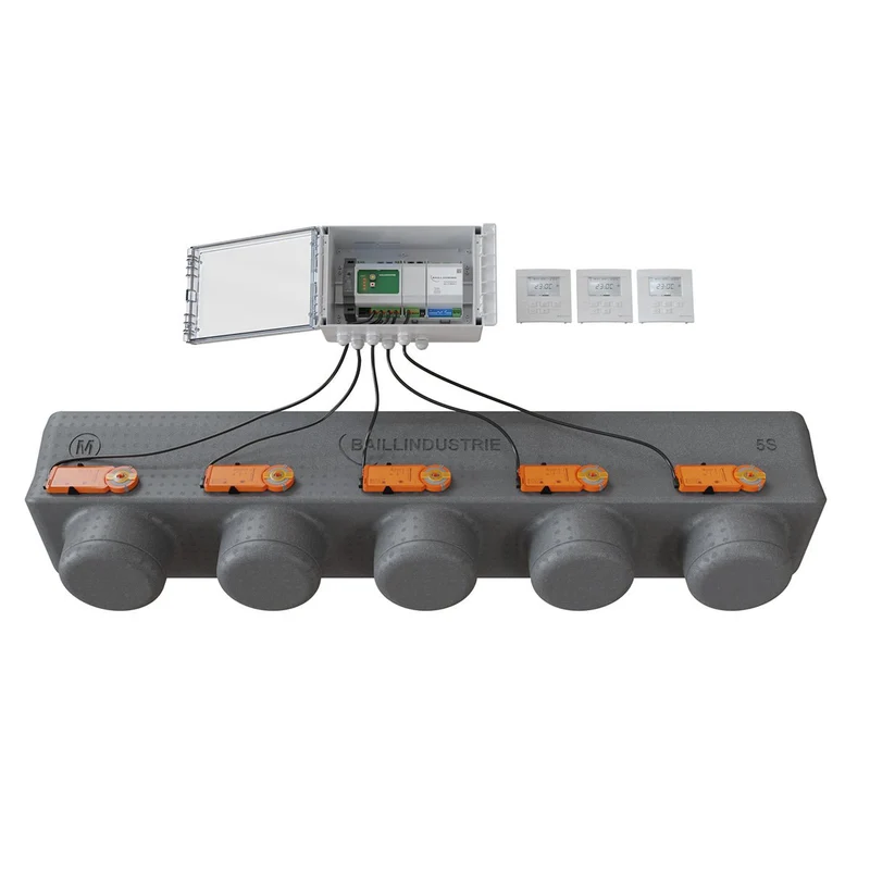 Pack de régulation BAILLZONING 3 zones - plénum 5S, 5 servomoteurs - thermostats blancs