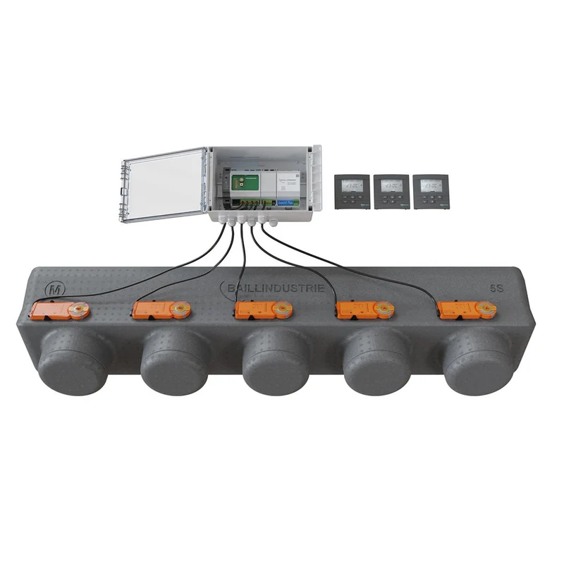 Pack de régulation BAILLZONING 3 zones - plénum 5S, 5 servomoteurs - thermostats anthracite