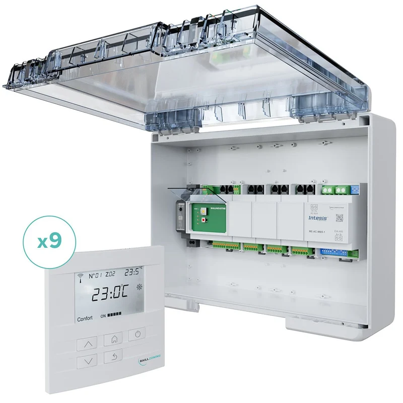 Kit de régulation BAILLZONING à 9 zones thermostats Blancs