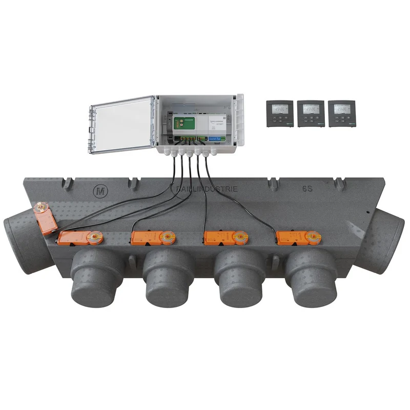 Pack de régulation BAILLZONING 3 zones - plénum 6S, 5 servomoteurs - thermostats blancs