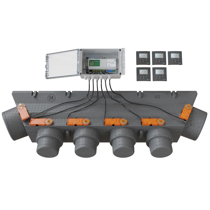 Pack de régulation BAILLZONING 5 zones - plénum 6S, 6 servomoteurs - thermostats anthracite