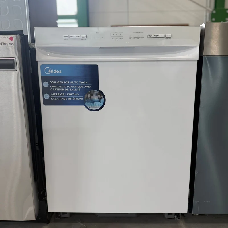 Midea 24" - Lave-vaisselle à cuve hybride - 52DB - Blanc - MDF24P1BWW -Boîte ouverte