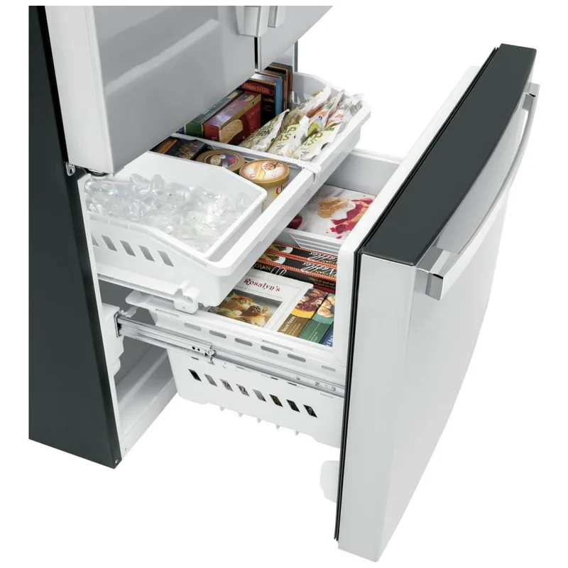 GE 36'' 22 pi cu. réfrigérateur à portes françaises - Inox - GWE22JYMFS - Boîte ouverte
