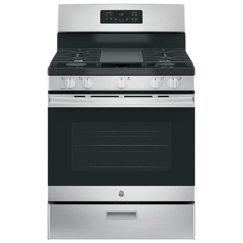 GE 30'' 5.0 pi cu Cuisinière à gaz - inox - JCGBS66SEKSS- Boîte Ouverte