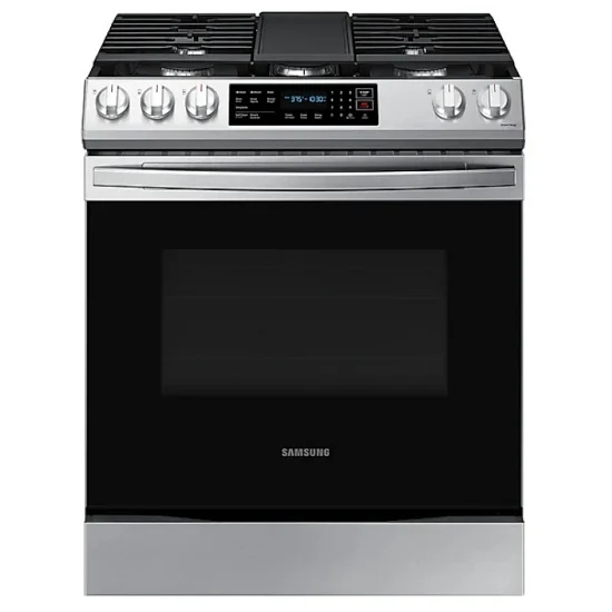 Samsung 30" 6.0 pi cu Cuisinière à Gaz Autonettoyant - 5 brûleurs - Inox - NX60T8311SS - Boîte ouve