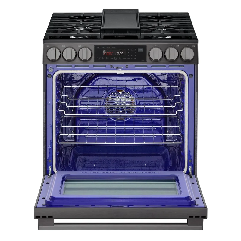 LG 30'' 6.3 pi cu Cuisinière au gas - ProBake Convection - Instaview - Inox Noir - LSGL6335Z