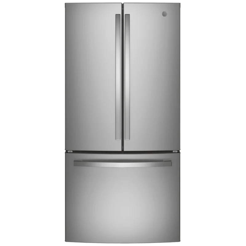 GE 33'' 18.6 pi cu. Réfrigérateur Portes Francaises - Inox - GWE19OYLFS - Boîte ouverte
