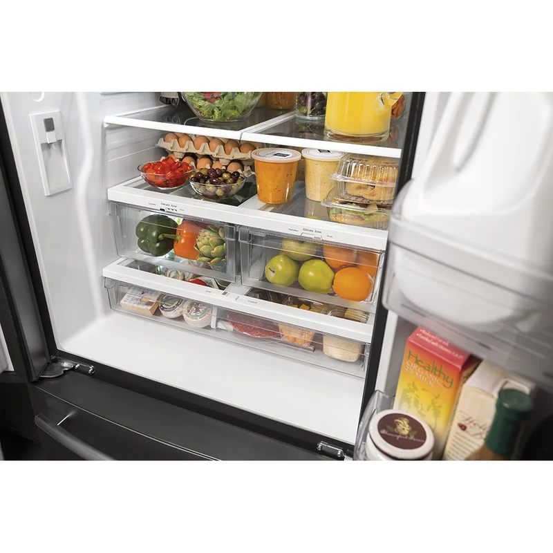 GE 33'' 18.6 pi cu. Réfrigérateur Portes Francaises - Inox - GWE19OYLFS - Boîte ouverte