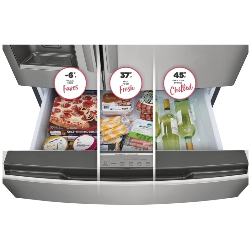 Frigidaire 36'' 21,5 pi cu Réfrigérateur 4 portes - profondeur comptoir - inox - GRMC2273CF - boîte ouverte