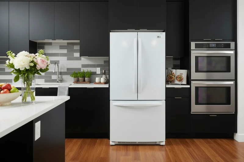LG 33'' Réfrigérateur Portes Françaises- Blanc- Reconditionné