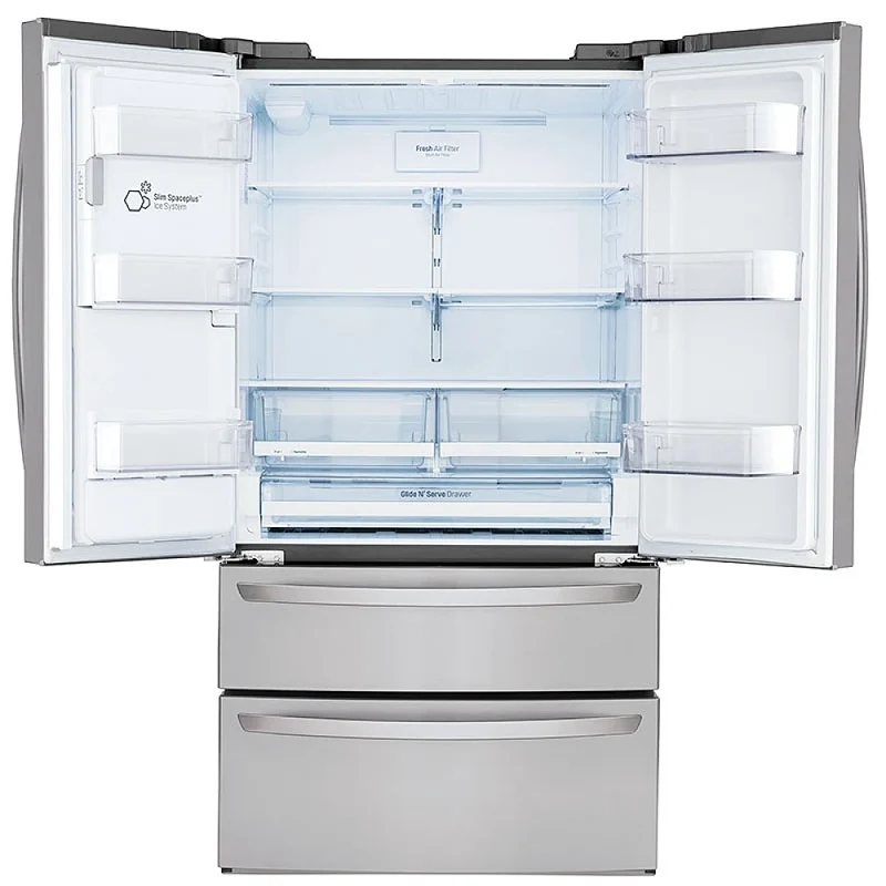 LG 36'' 30 pi cu Réfrigérateur 4 portes - Distributeur d'eau - Inox - LMXS28626S - boîte ouverte