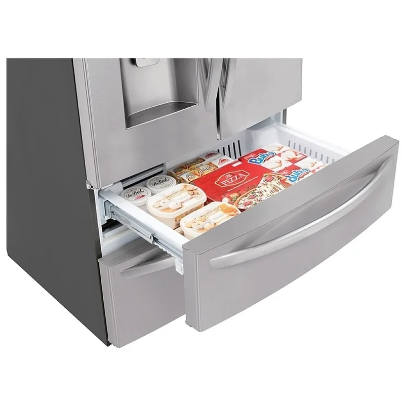 LG 36'' 30 pi cu Réfrigérateur 4 portes - Distributeur d'eau - Inox - LMXS28626S - boîte ouverte
