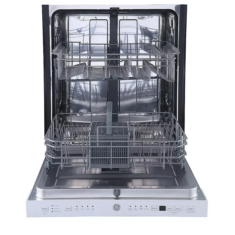 GE 24''52 dBa Lave-vaisselle à contrôle supérieur intégré avec cuve haute en acier inoxydable - Blanc - GBP534SGPWW - neuf