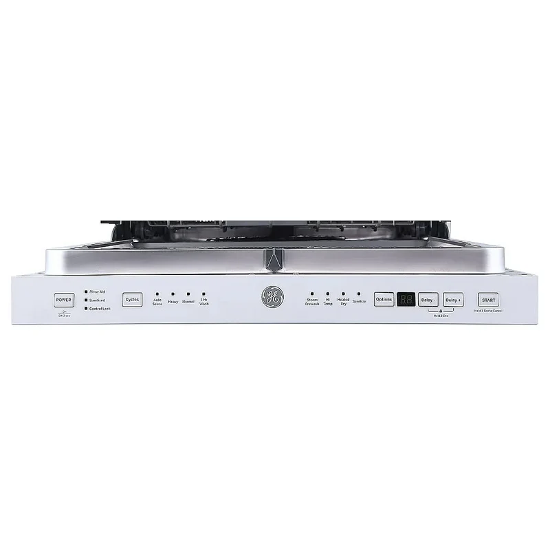 GE 24''52 dBa Lave-vaisselle à contrôle supérieur intégré avec cuve haute en acier inoxydable - Blanc - GBP534SGPWW - neuf