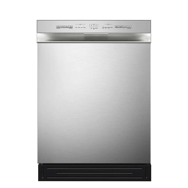 Midea 24'' 52 dBA Lave-vaisselle à cuve hybride - commande frontale - éclairage intérieur - MDF24P1BST - boîte ouverte