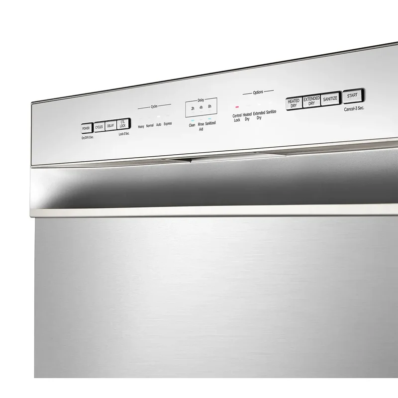 Midea 24'' 52 dBA Lave-vaisselle à cuve hybride - commande frontale - éclairage intérieur - MDF24P1BST - boîte ouverte