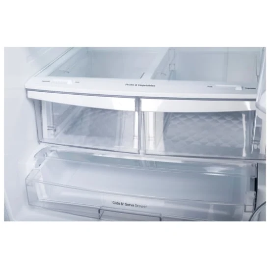 LG 30'' 21.8 pi cu Réfrigérateur portes francaises- super blanc - LRFNS2200W - boîte ouverte