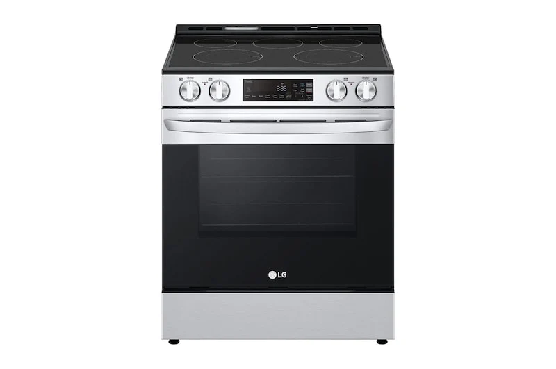 LG 30” 6.3 pi cu Cuisinière Vitrocéramique – WiFi - Inox – LSEL6331F – Boîte Ouverte