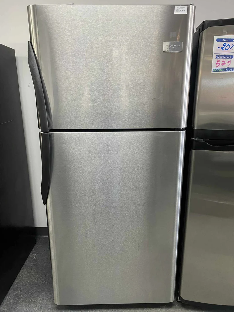Frigidaire Réfrigérateur 30" congélateur supérieur -inox - reconditionné