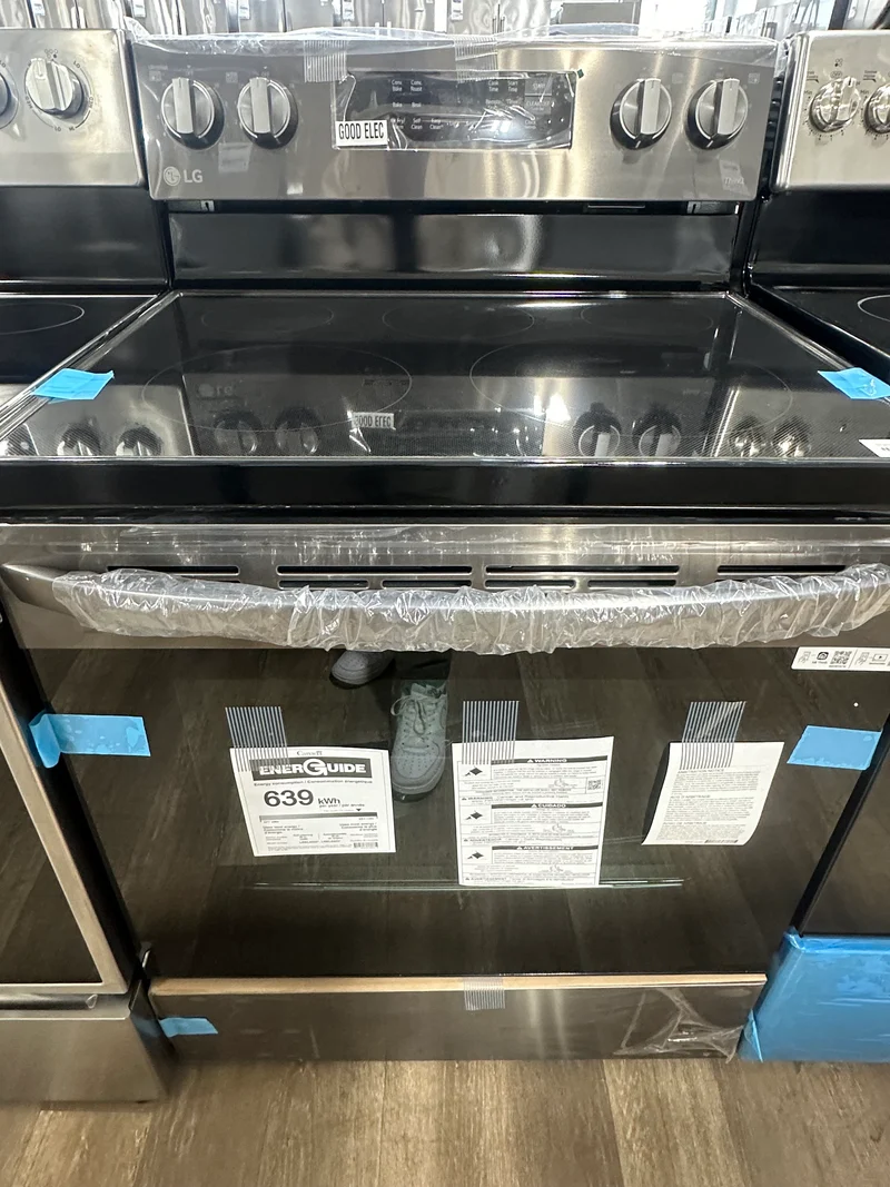 LG 30'' 6.3 pi.cu. cuisinière - 5 brûleurs - 1 Four - inox noir - LREL6323D - boîte ouverte