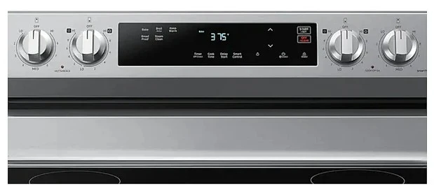 Samsung 30'' 6.3 pi.cu - Cuisinière électrique - 4 brûleurs - Inox - NE63A6111SS - Nouveau