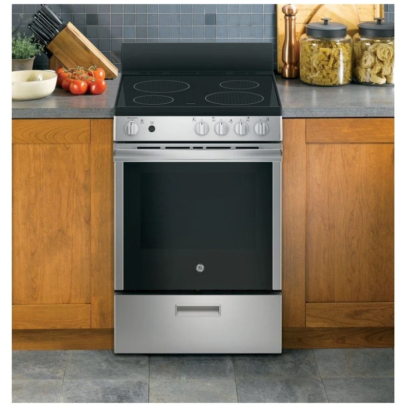 GE 24” Cuisinière électrique compacte – Inox – JCAS640RMSS – NEUF